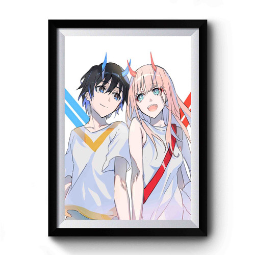 Chibi Hiro And Zero Two Darlinginthefranxx 2 Premium Poster